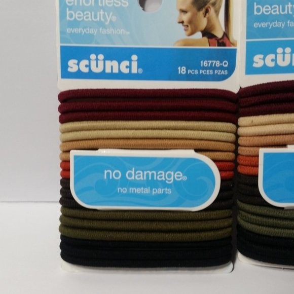 2 Scunci No Damage Hair Ties Elastics Multi - Picture 3 of 7